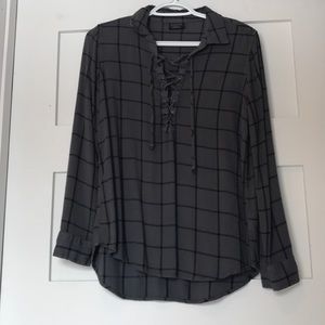 Chic plaid style long sleeve